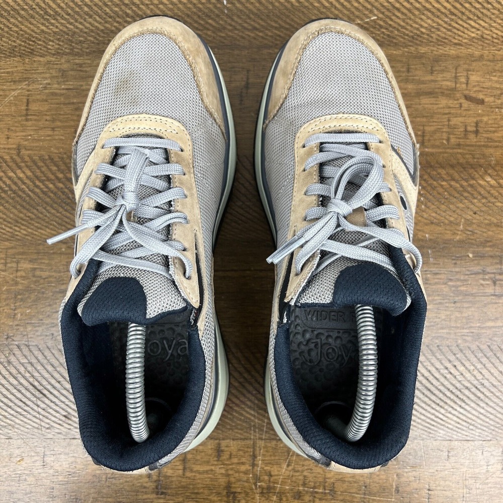 Joya Shoes Mens 8 Gray Tan Cancun Cloud‎ Comfort Walking Sneakers Swiss Tech - Picture 5 of 11